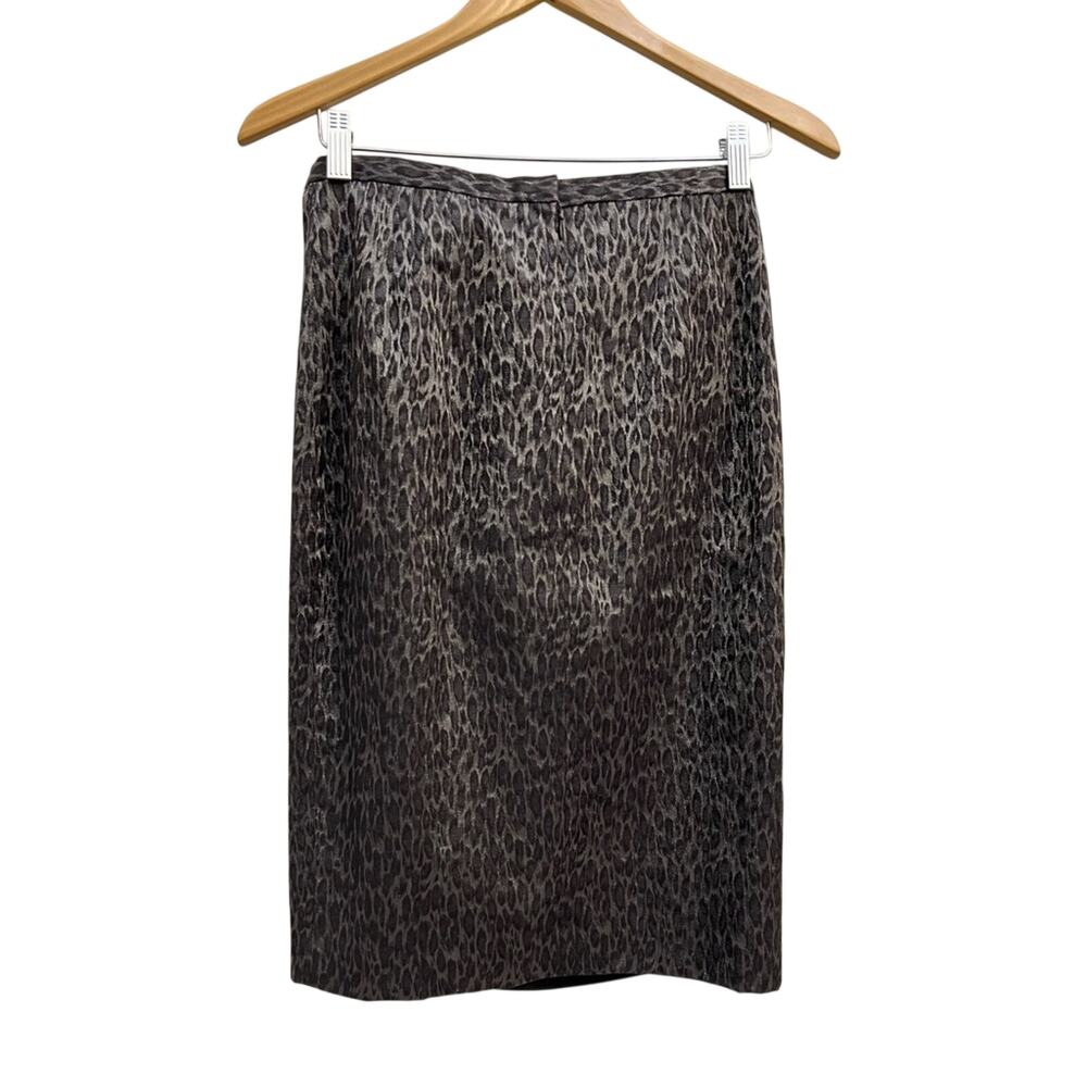 Alberto Makali Vintage Tailored Animal Print Pencil Skirt Size 8